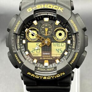 Casio G-Shock GA-100GBX-1A9 Black Gold Analog Digital 51mm Men’s Watch NIB